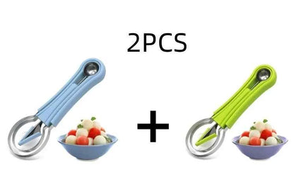 4 in 1 Melon Cutter Scoop Fruit Carving Knife Fruit Cutter Dig Pulp Separator Kitchen Gadgets Acces