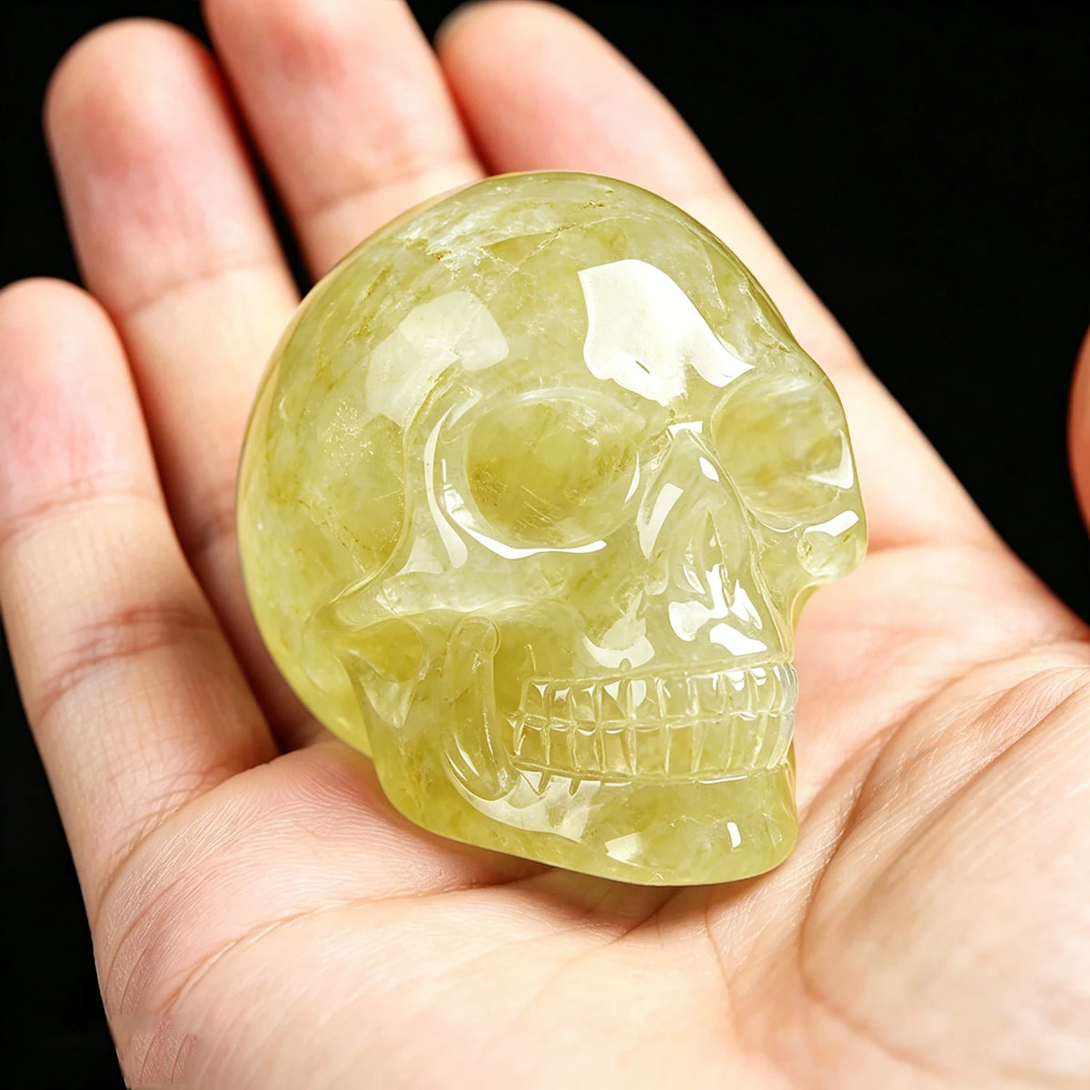 Natural Crystal Skull 2-3in Handmade Lapis Lazuli Obsidian Clear Quartz Labradorite Citrine Rose Quartz Tiger Eye Amethyst Skull Figurine Skull Carving High Quality Home Decor Desk Ornament Office Decor Room Decor Bedroom Dec