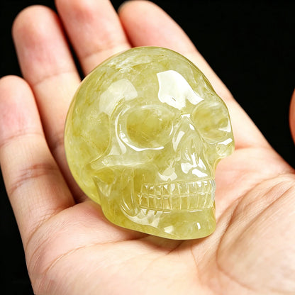 Natural Crystal Skull 2-3in Handmade Lapis Lazuli Obsidian Clear Quartz Labradorite Citrine Rose Quartz Tiger Eye Amethyst Skull Figurine Skull Carving High Quality Home Decor Desk Ornament Office Decor Room Decor Bedroom Dec