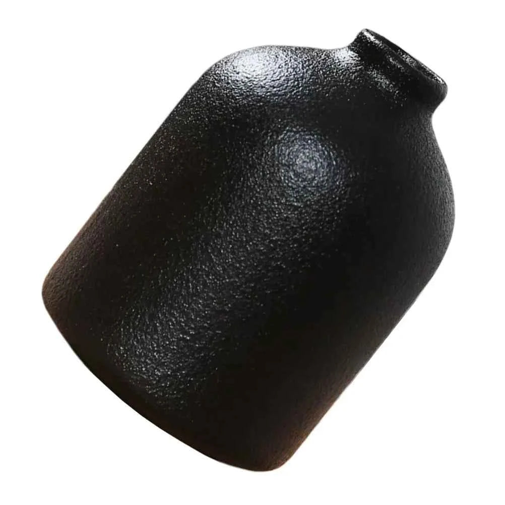 1Pcs Simple Ceramics Vase Chic Flower Holder Material Home Decoration Black Ceramics Flower Vase Home Supply