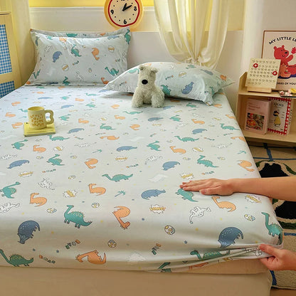 Kawaii Dinosaur Fitted Sheet | Kids Mattress Cover