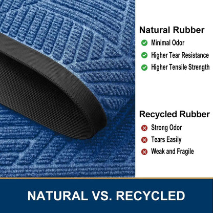 Kitinjoy Front Door Rubber Mats Indoor Outdoor Non-slip Absorbent Rugs Easy Clean Low Profile Entryway Doormats Home Decor Mats