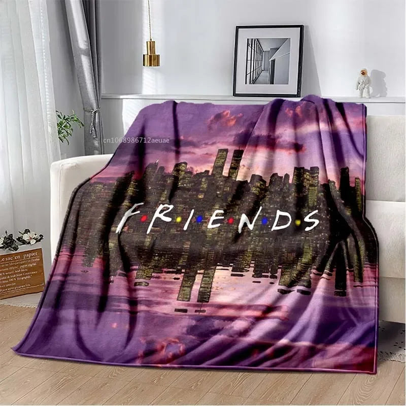 Friends Classic TV Series Blanket Character Pattern Collection Flannel Blanket Soft Bedspread Sofa Warming Cover Christmas Gift