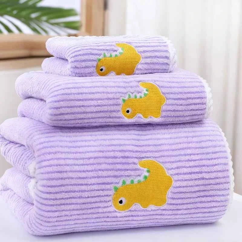3 Animal-Patterned Towels, Coral Fleece Towel Set, Cute, Soft, Absorbent, Non-Shedding Face Towel, Household Adult Face Towel, Best Gift for Christmas, Halloween, Thanksgiving, New Year, Birthday Gift
