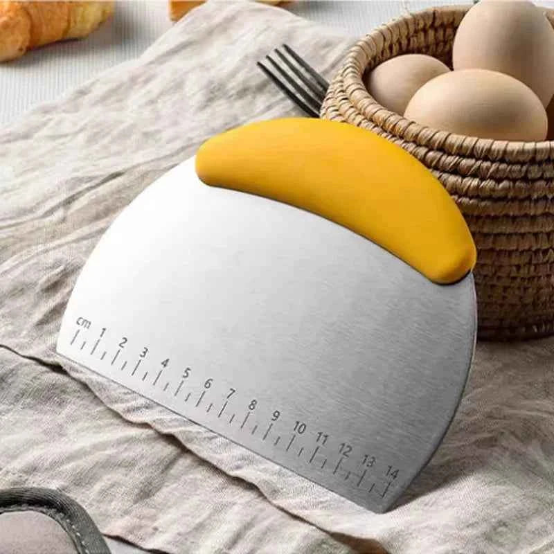 Flour Cutter Stainless steel Bake Scraper Cream Cake Dough Knife Scraper Household Kitchen Baking Tool Large Cutting Knife