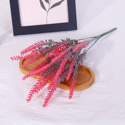 5 fork Artificial Flocking Lavender Plant wedding home decoration Artificial Fake Flower Wheat Plant Decoration Flower