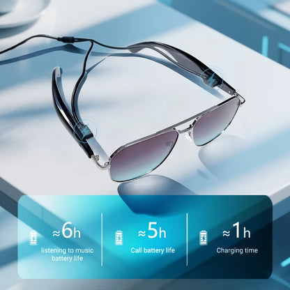 AI Translation Smart Glasses – 100+ Languages, Blue Light Blocking, Open-Ear Audio, Photo Capture