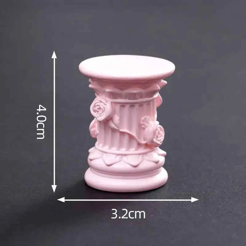 Charming Home Decor: Indoor Greek Column Roman Pillar Figurine & Candlestick Stand for Dining Room and Garden Scenery