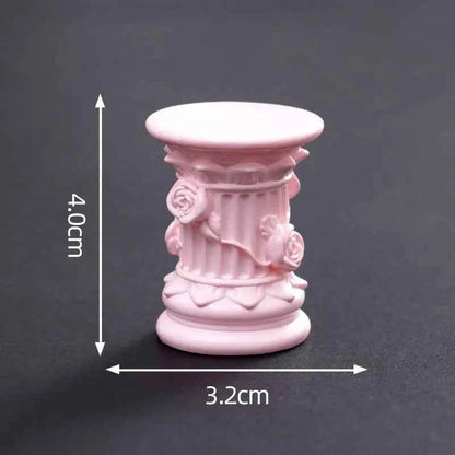 Charming Home Decor: Indoor Greek Column Roman Pillar Figurine & Candlestick Stand for Dining Room and Garden Scenery