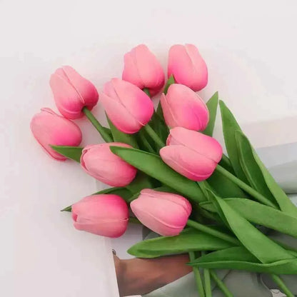 1/5/10/15PCS Tulips Artificial Flowers Real Touch Flowers Tulip Bouquet Decor Fake Tulips Flower for Home Wedding Decorations
