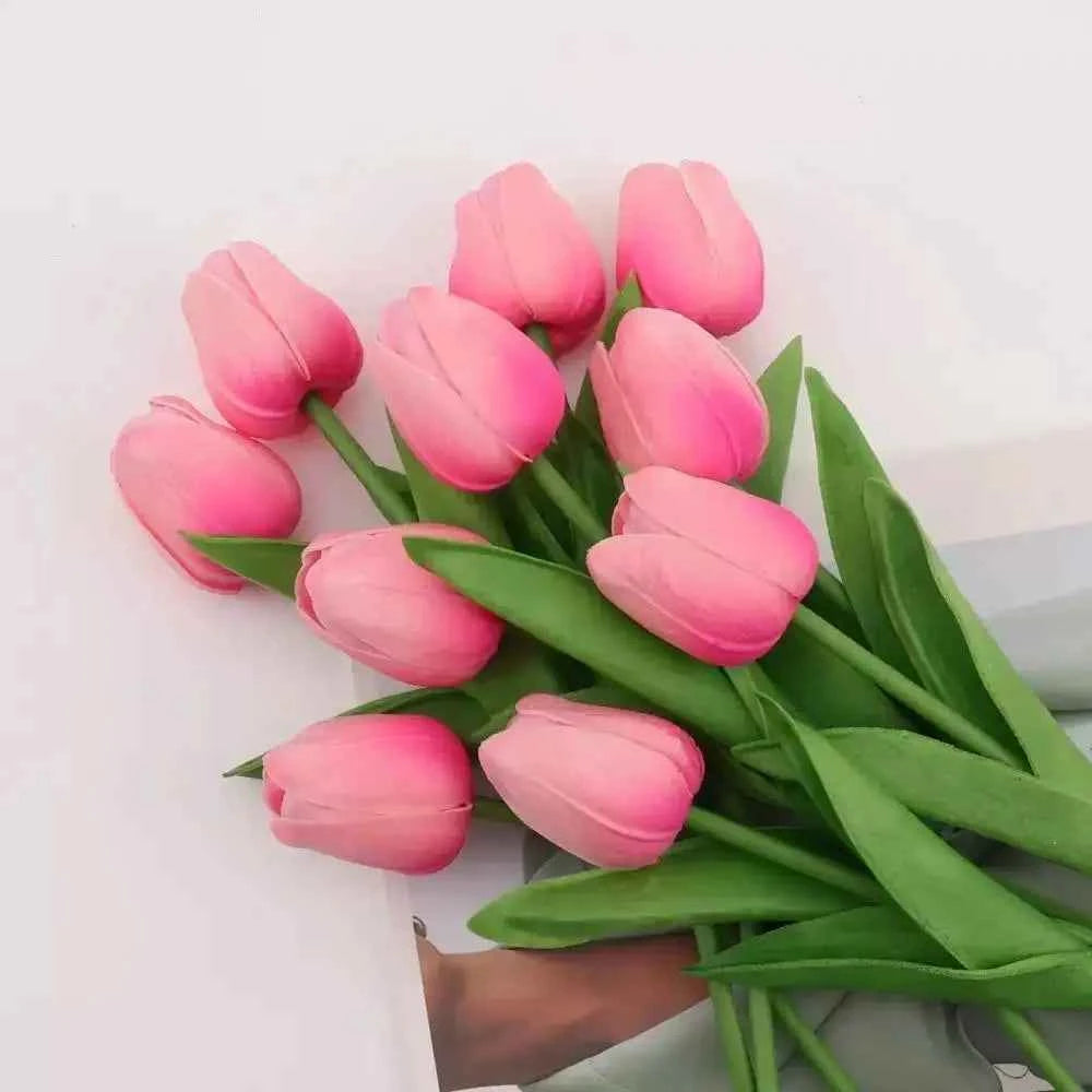 1/5/10/15PCS Tulips Artificial Flowers Real Touch Flowers Tulip Bouquet Decor Fake Tulips Flower for Home Wedding Decorations