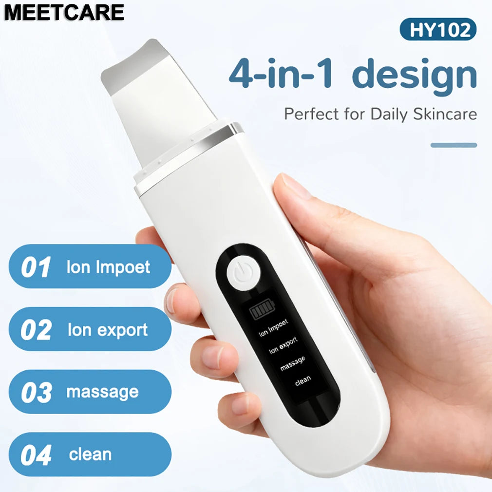4-in-1 Ultrasonic Skin Scrubber, Ion Cleansing
