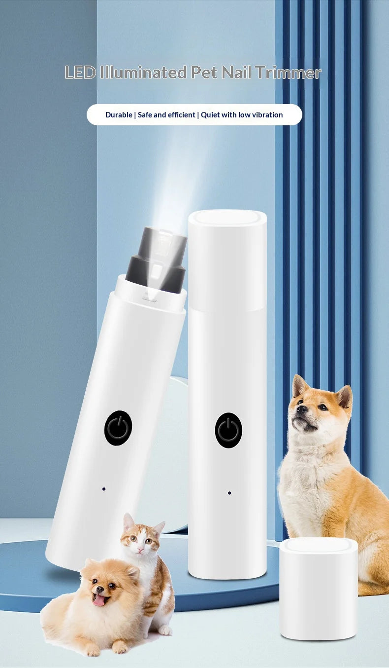 Quiet Electric Nail Grinder with LED Light & Safety Guard