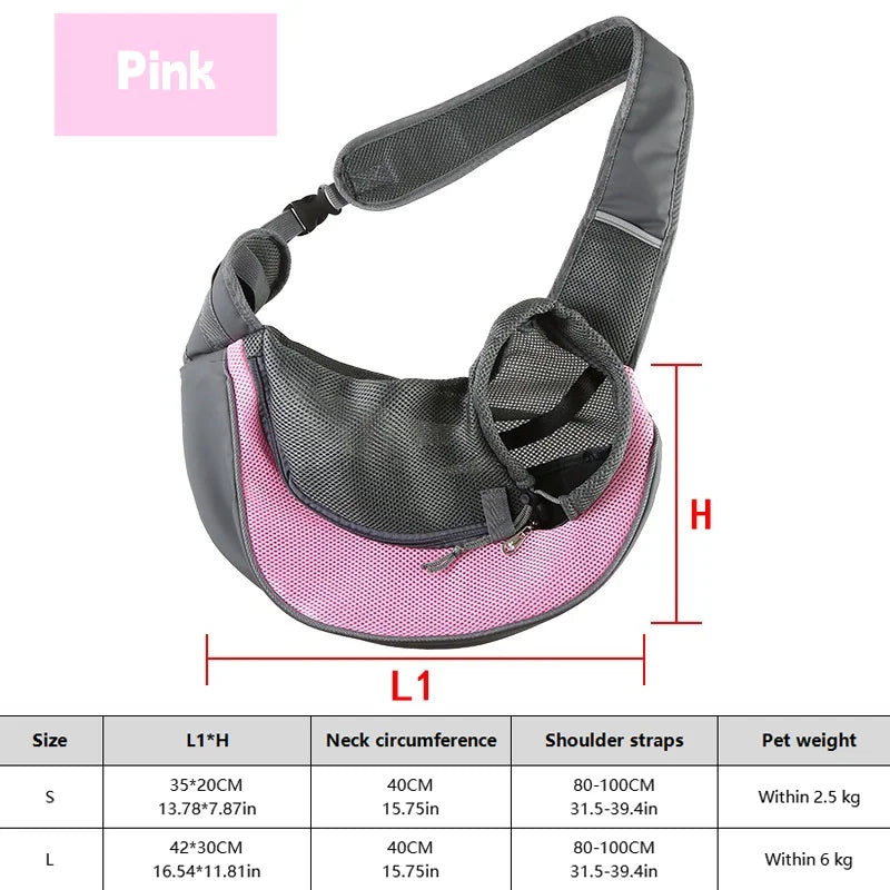 Breathable Mesh Dog Sling Carrier Backpack
