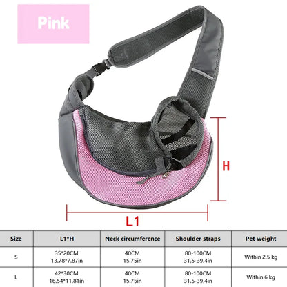 Breathable Mesh Dog Sling Carrier Backpack