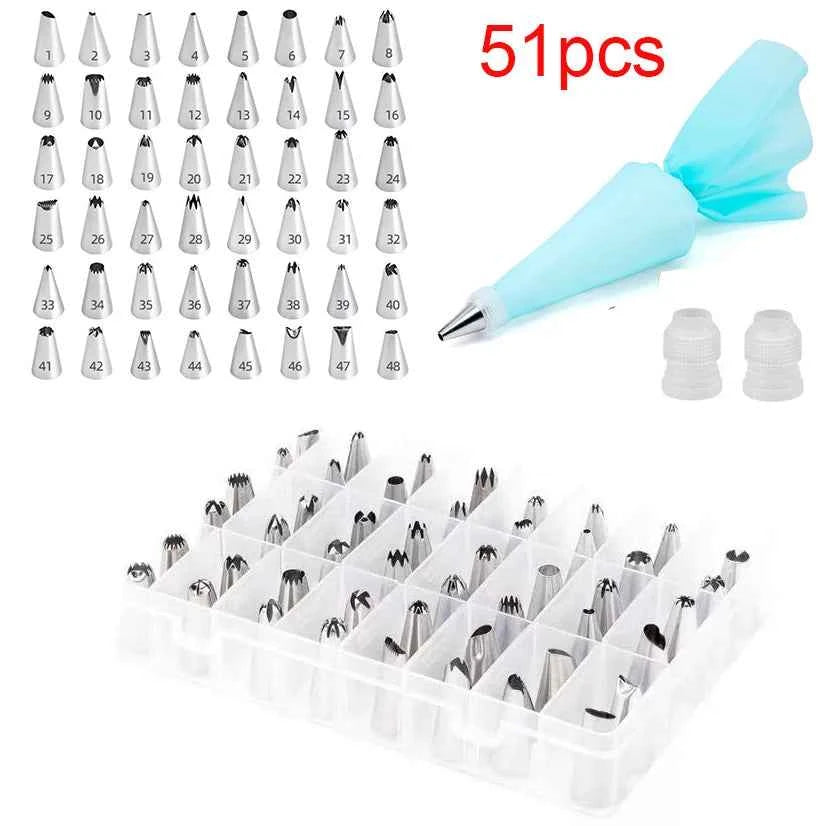 Pastry Socket Cake Nozzles for Confectionery Professional Set Icing Cream Piping Tips Cookies Cupcake Cake Decorating Tool