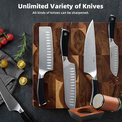 4 Angles Rolling Knife Sharpener Kit For Straight Edge Roller Knife Sharpening With Industry Diamonds Whetstone Chef Knife Set