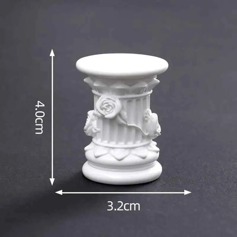 Charming Home Decor: Indoor Greek Column Roman Pillar Figurine & Candlestick Stand for Dining Room and Garden Scenery