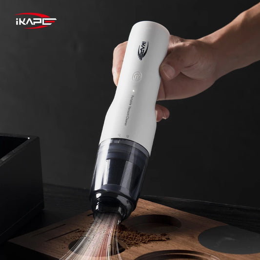 IKAPE Mini Aspirateur Sans Fil | Accessoire de Barista pour Marc de Café et Moulin