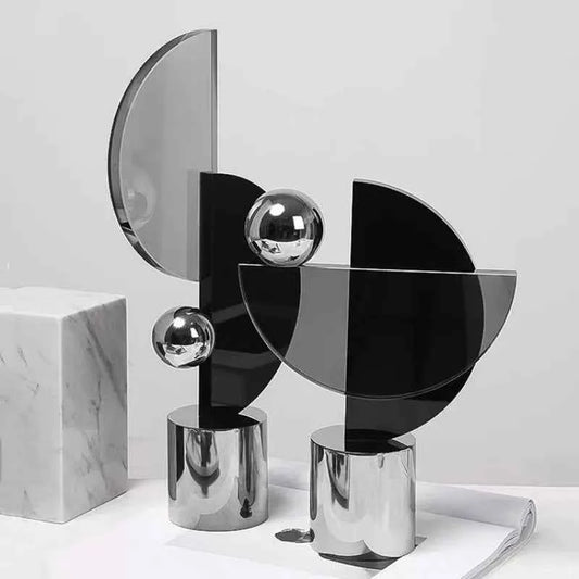 Simple Transparent Entrance Hall Ornaments Creative Geometric Shape Dining Table Decoration Crafts Luxury Bedroom Home Decor