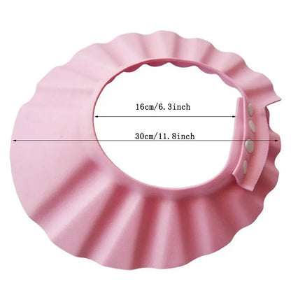 3 Colors Children Adjustable Safe Shampoo Shower Cap Bath Protection Soft EVA Caps Baby Hats Waterproof Wash Hair Shield