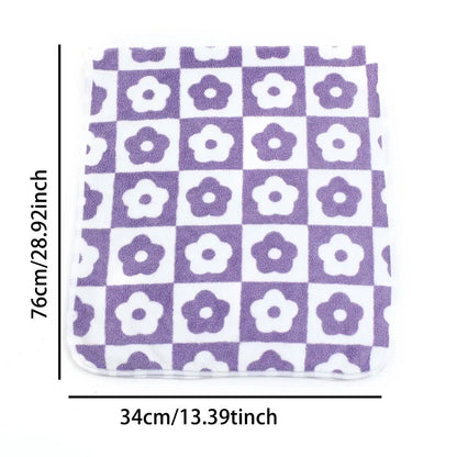 35x75cm Flower PatternCoral Velvet Absorbent Quick Drying Face Towel Soft - Bath Towel