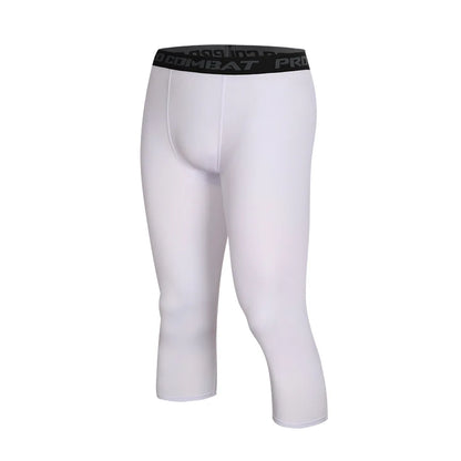 Men's Sports Leggings, Bottoming Shorts, Quick-drying Stretch Fitness, Running, Track and Field, Basketball Training, Compressio