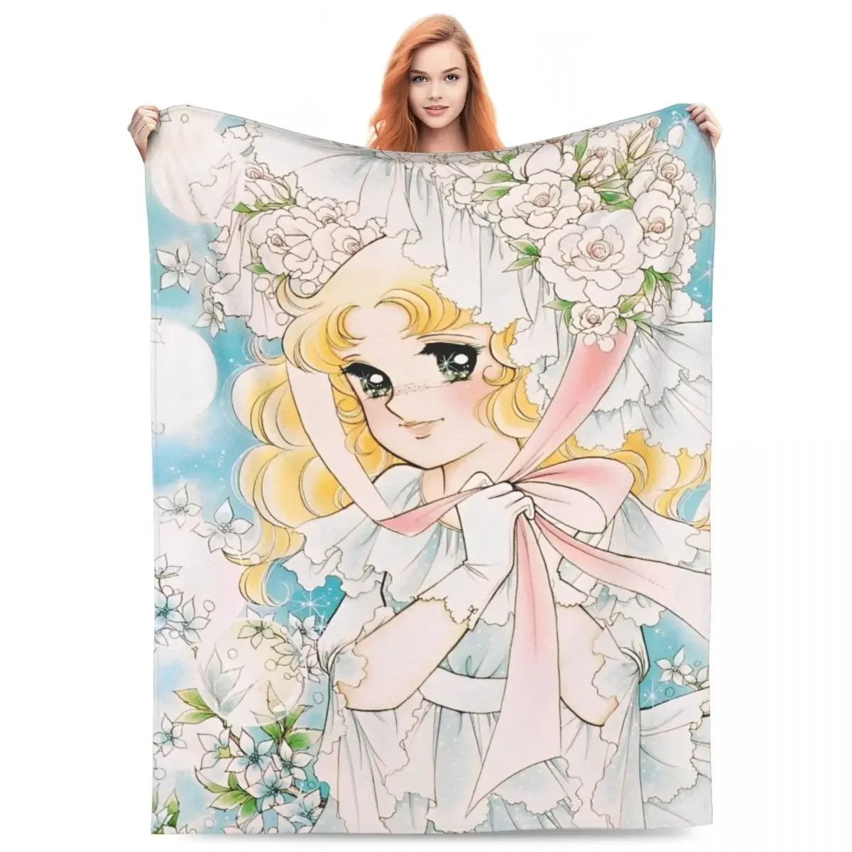 Candy Candy Manga Fleece Blankets Drama Adventure Custom Throw Blankets for Sofa Bedding Lounge
