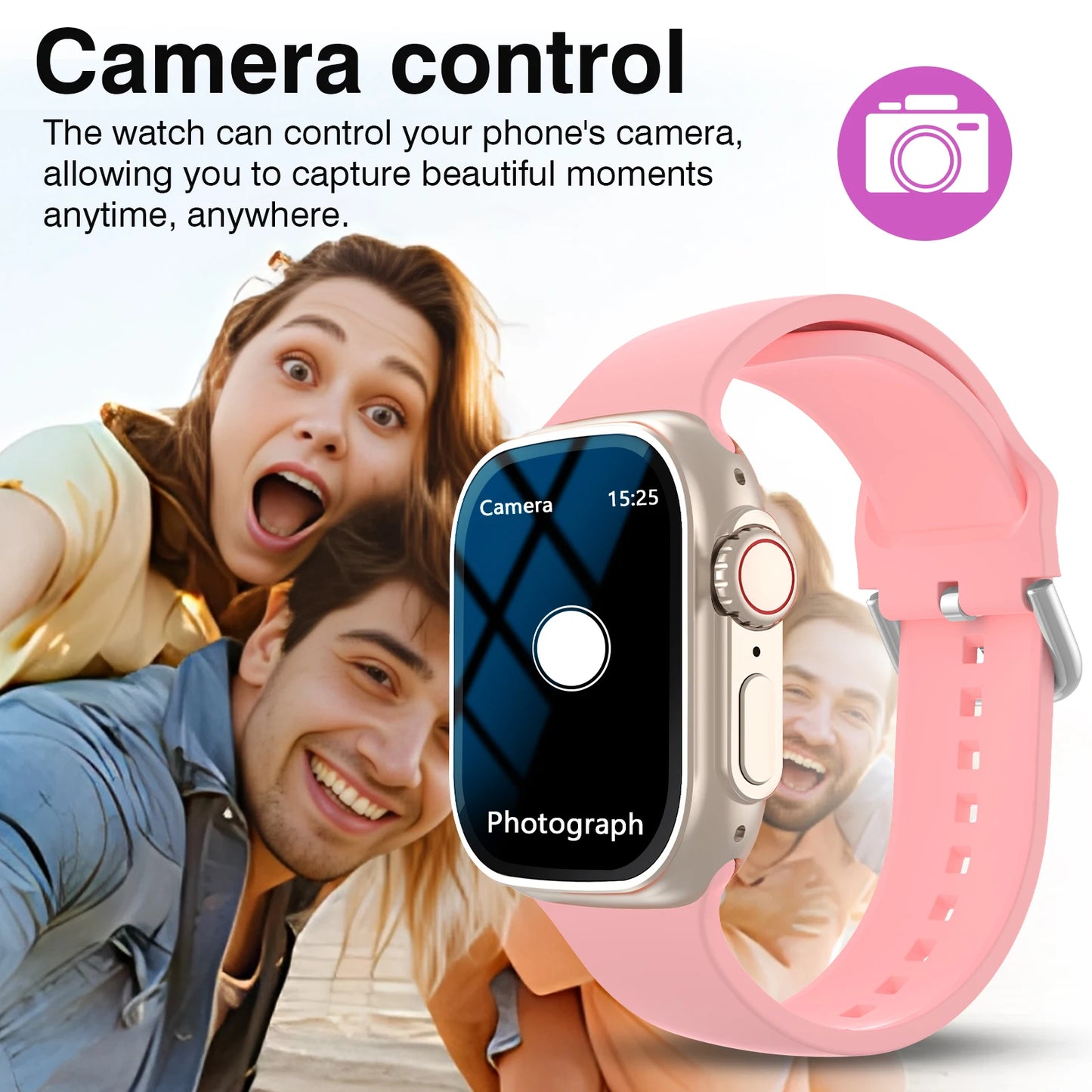 Smart Watch – HD Touchscreen, Call Reminder, Multi-Sport Mode, Weather, Calendar & Alarm