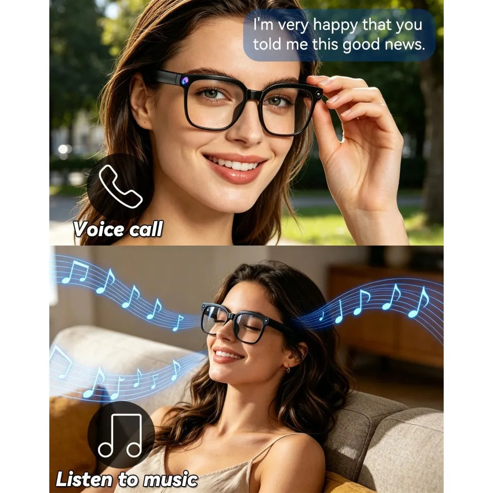 4K HD Smart Camera Glasses – 8MP, AI Translation, Anti-Shake, Photochromic Lenses