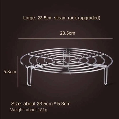 15.5-27.5cm Stainless Steel Steamer Rack Heavy Duty Round Durable Pot Pan Pressure Cooker Trivet Kitchen Cookware Accessories