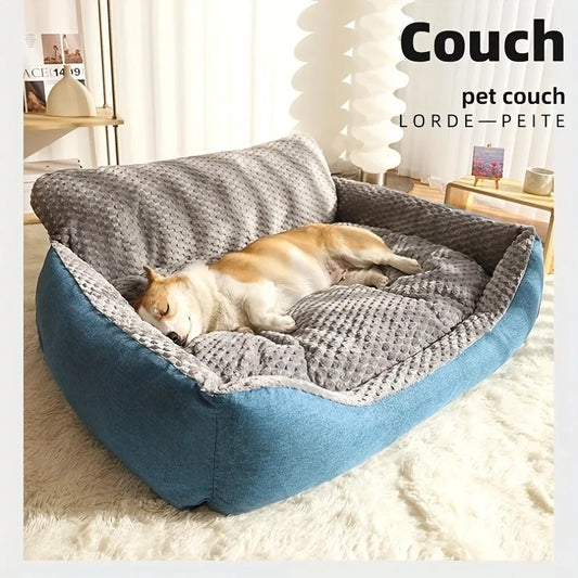 Canapé-lit pour chien XXL extra-large — Matelas doux 120x94 cm pour toutes les saisons