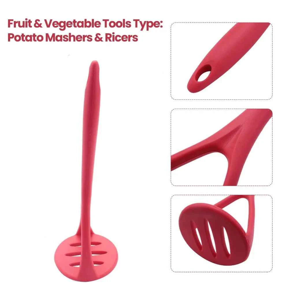 Kitchen Household Tools Silicone Potato Presser Food Masher Kitchen Home Juicer All-in-One Masher Baby Food Prep Gadget