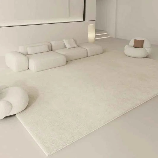 Wabi-sabi Style Carpets for Living Room White Bedroom Decor Plush Carpet Modern Thickened Minimalist Rug Fluffy Soft Bedside Mat