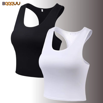 Women’s Elastic Sleeveless Tank Top — Running, Gym & Fitness
