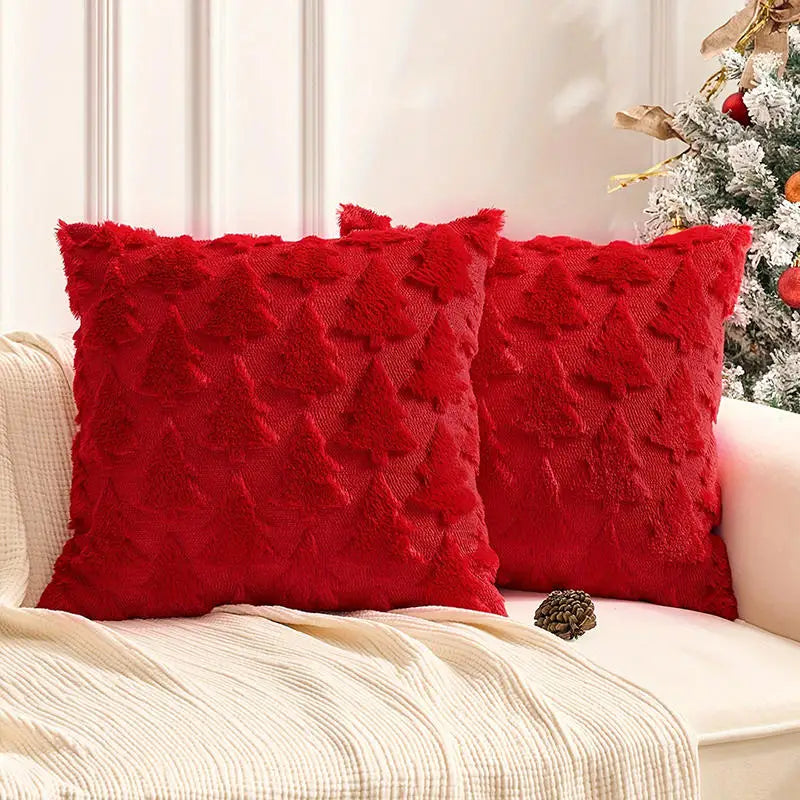 Christmas Decorative Pillow Cover, White, Holiday Decor