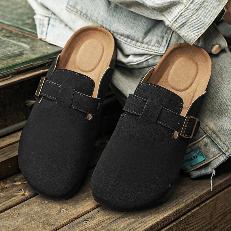 Fashion Men Mules Shoe with Arch Support Birkens Mens Shoes Men's Suede Sandals Retro Cork Clogs Unisex Classic Beach Тапочки