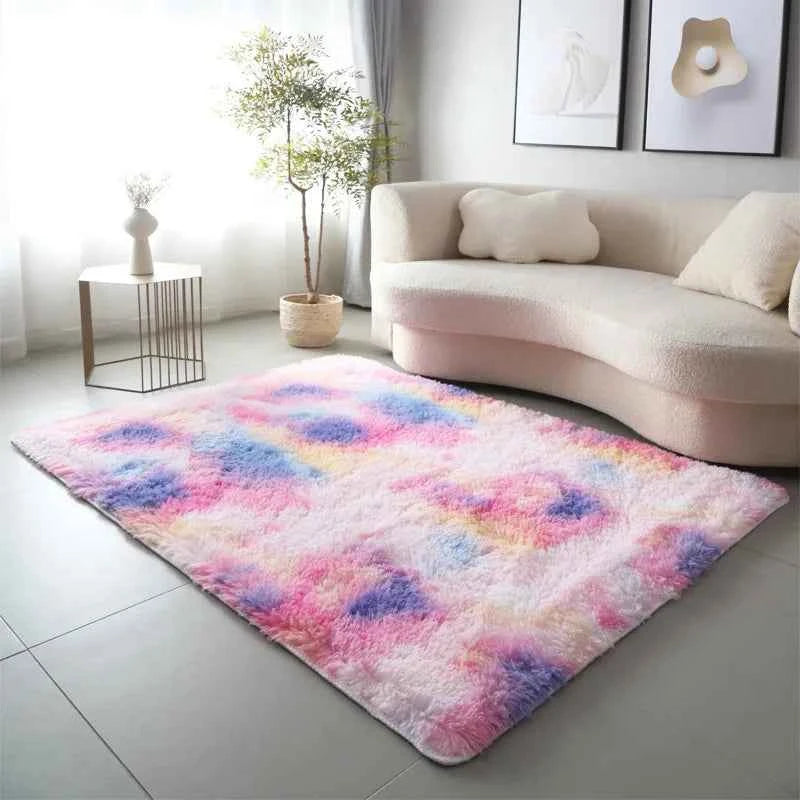 Machine Washable Upgrade Rugs for Bedroom, Grey, Fluffy Shaggy Soft Area Rug, Gray Non-Slip Indoor Floor Carpet for everywhere