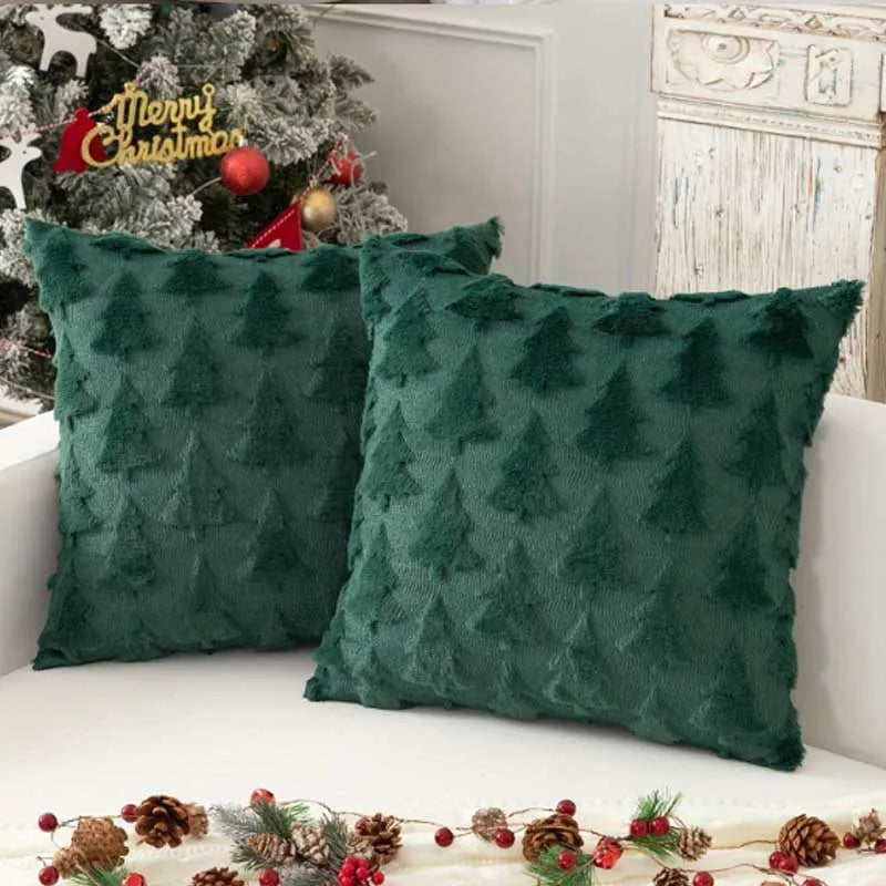 Christmas Decorative Pillow Cover, White, Holiday Decor