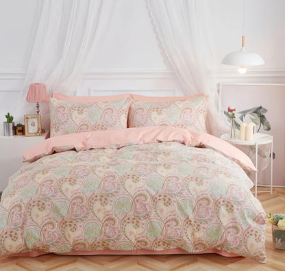 Duvet Cover Pillowcases Set,  600 TC, 100% Egyptian Cotton,  Printed and Solid Colors, US, UK Size,  Customize