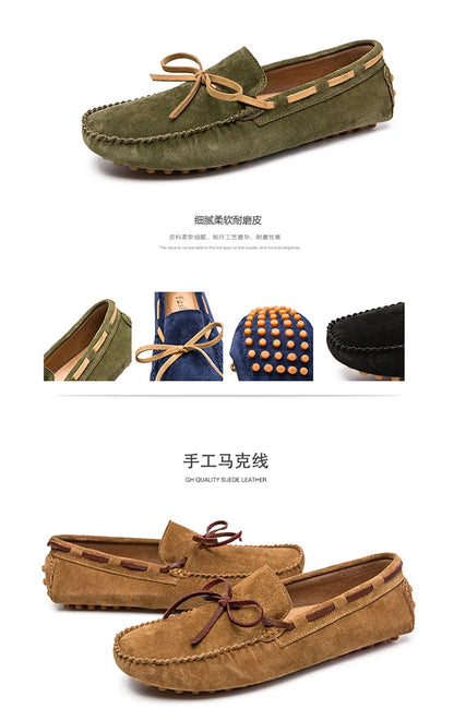 Men's Italian Leather Loafers | Luxury Formal Slip-On Moccasins Driving Shoes
