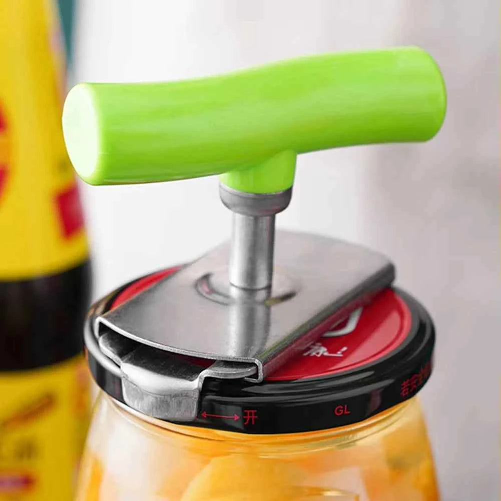 Multi-Function Bottle Cap Opener Stainless Steel Adjustable Lids Off Jar Opener Labor-Saving Screw Can Opener Kitchen Gadget
