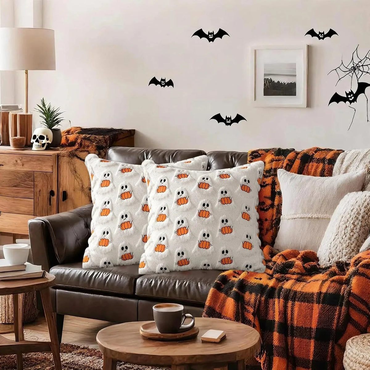 3D Halloween Imp Embroidered Pillowcase