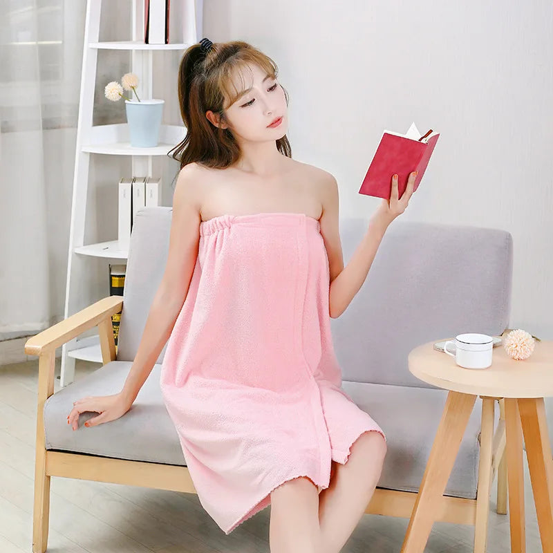 Womens Bath Towels Girls Wearable 135x80cm Fast Drying Bathing Beach Spa