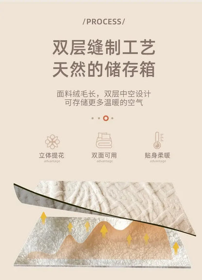 Tafu Flannel Double-layer Blanket Thick Sofa Office Nap Cover Blankets Student Dormitory Bed Sheets Air Conditioning Blankets