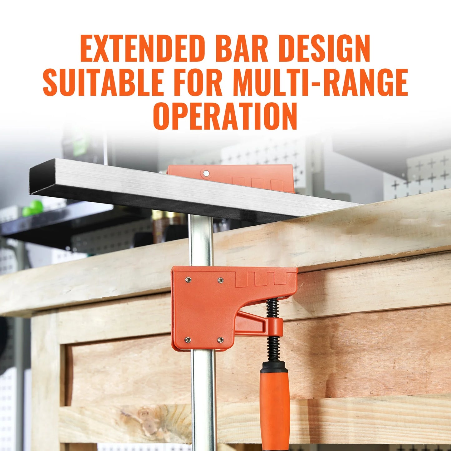 Bar Clamps 2Pcs 50" Parallel Clamp Set F Clamp with 1100lbs Load Limit High-Strength Plastic and Carbon Steel Wood Clamp