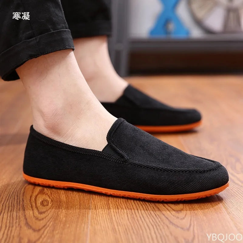 Men's Big Size Fabric Loafers | Soft Slip-On Driving Moccasins Summer Style