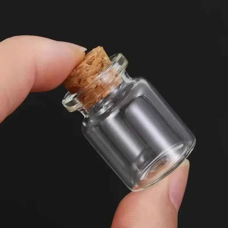 Small Glass Bottles with Cork Tiny Empty Glass Jars Craft Art Vials Transparent Wishing Bottles Birthday Wedding Party Favors