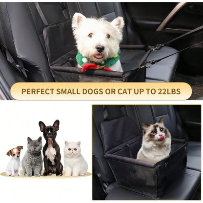 Elevated Dog Booster Car Seat, Adjustable Safety Strap