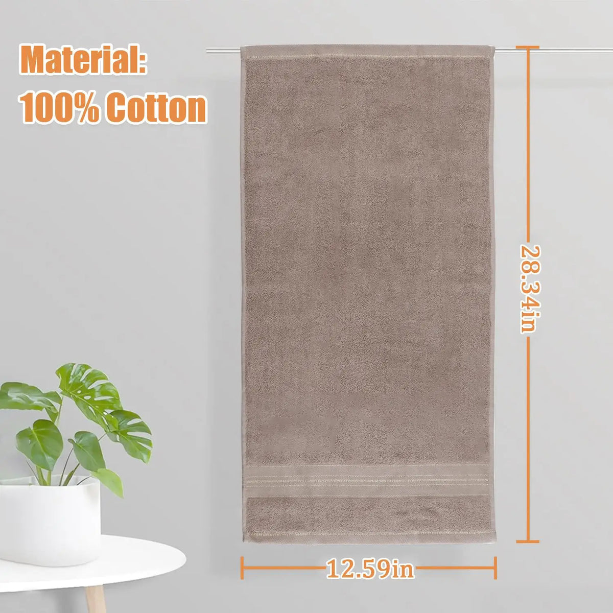 100% Pure Cotton Hand Towels Super Soft Fluffy Absorbent Quick Dry